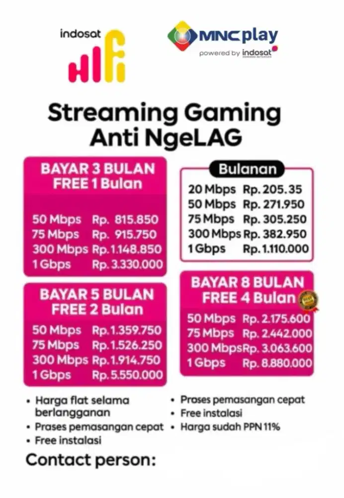 Wifi mnc play indosat hifi