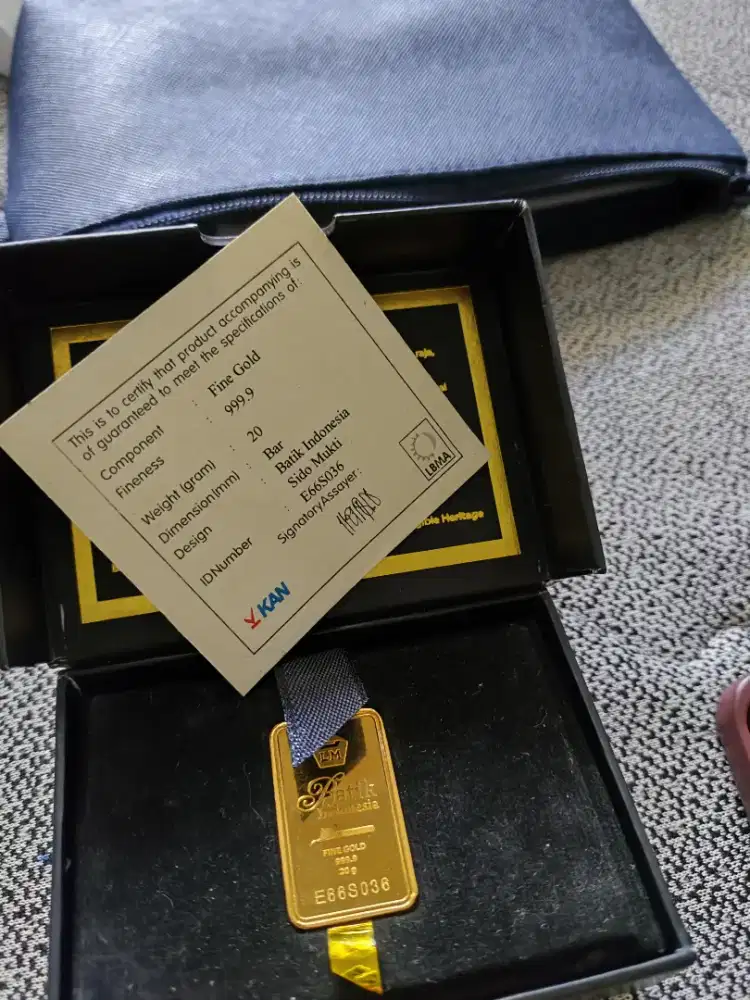 Emas ANTAM 20gr MODE batik sidomukti langkah lengkap dengan sertifikat