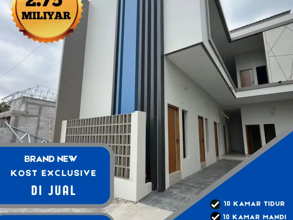 Aset Kost Strategis di Sleman  10 Kamar Pasar Mahasiswa Aktif