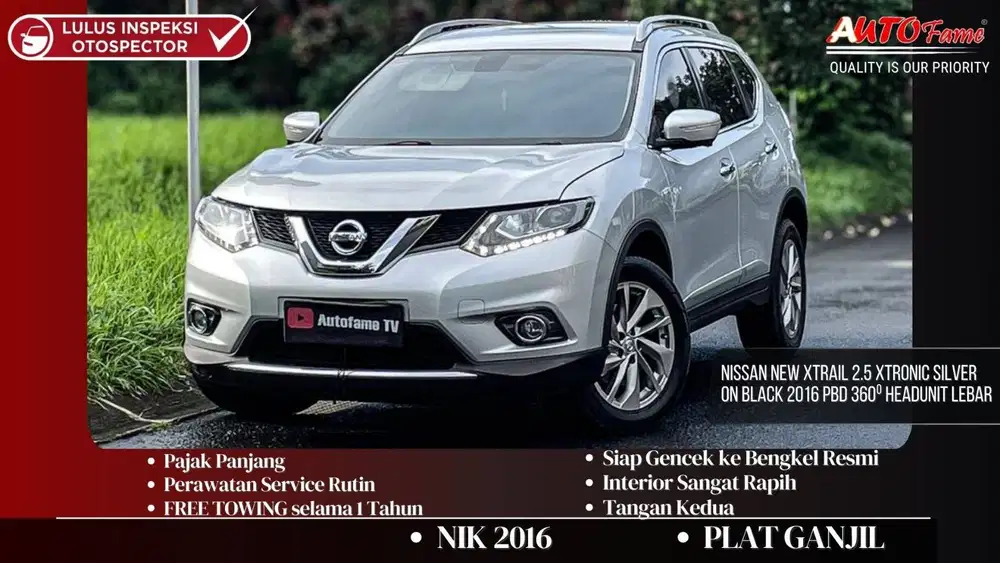 Nissan New Xtrail 2.5 Xtronic Silver On Black 2016 PBD 360⁰ Headunit L