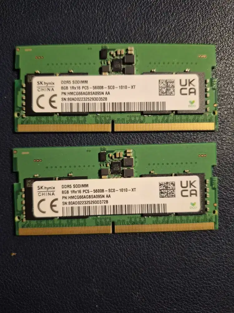 Sodimm SKhynix DDR5 5600 2 x 8 GB RAM LAPTOP LIKE NEW
