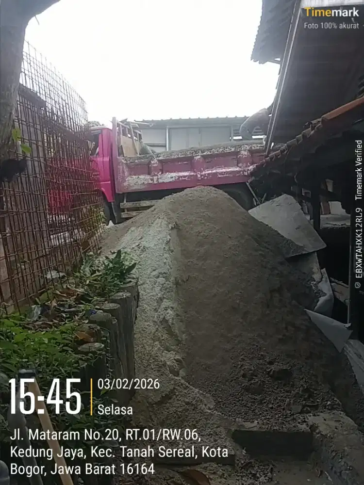 Jual pasir batu seplit urugan danJasa angkut puing