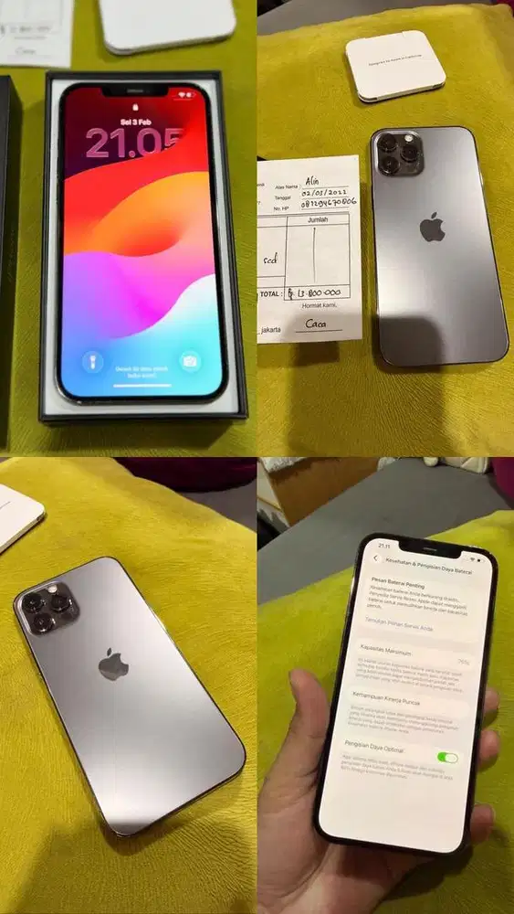 JUAL CEPAT IPHONE 12 PROMAX INTER AMERIKA SERIKAT 128GB MULUS