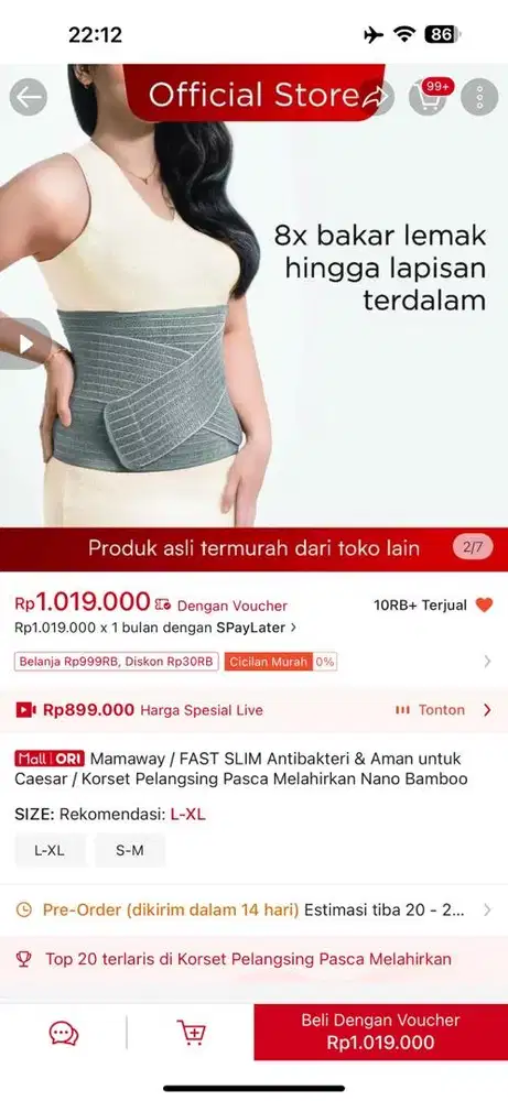 Mamaway Korset melahirkan