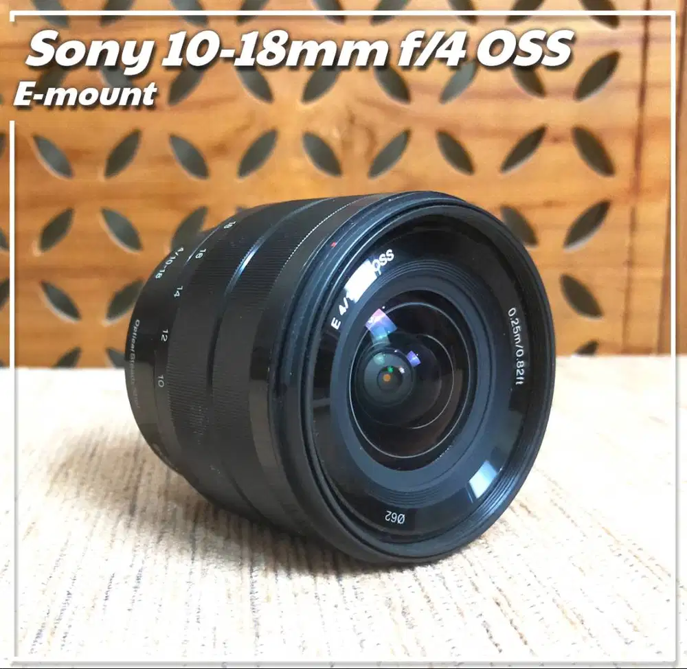 Lensa Sony 10–18mm f/4 OSS Lensa Wide Sony Alpha E-Mount