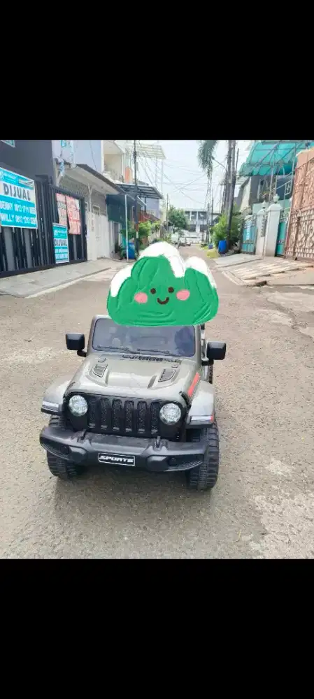 Remote control jeep rubicon mainan anak second