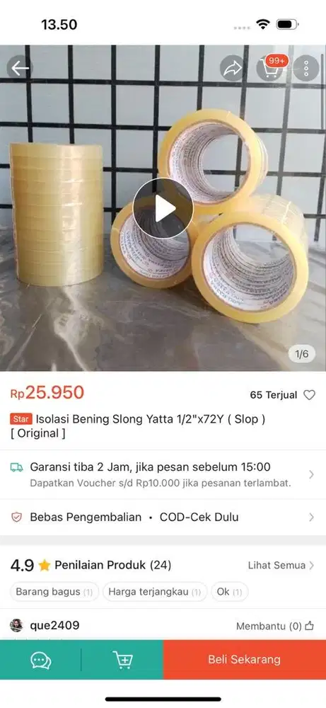 Isolasi bening slong merk yatta