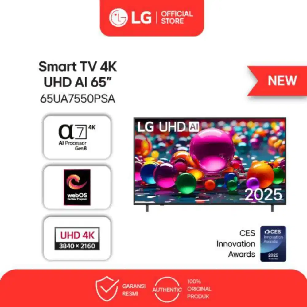 PALING MURAH LG SMART TV 65INCH 65UA7550PSA BARU SEGEL GARANSI RESMI