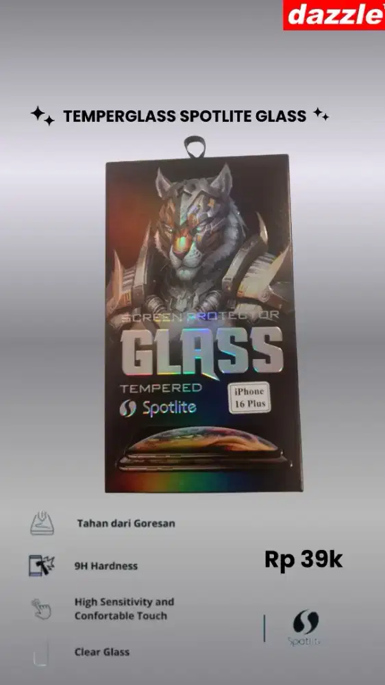 Temperglass spotlite clear