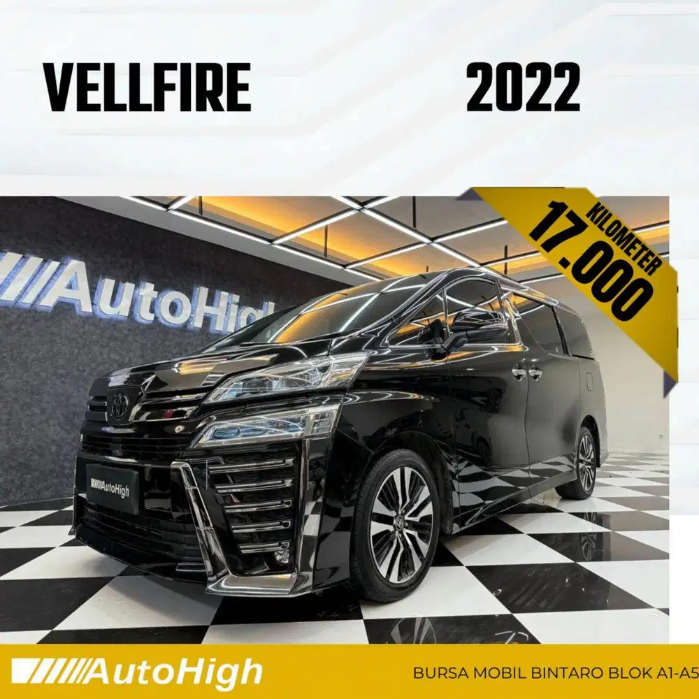 DP10% [Km17.000] Vellfire G 2022 Black Reg 2021 #AUTOHIGH