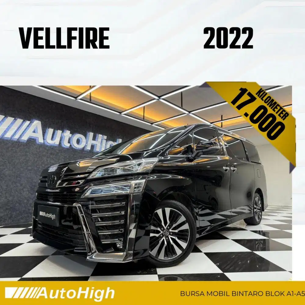 DP10% [Km17.000] Vellfire G 2022 Black Reg 2021 #AUTOHIGH