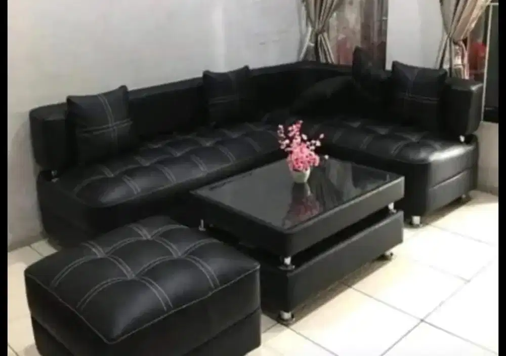 Sofa L Yasmin merk Merlion,garansi resmi pabrik 3thn