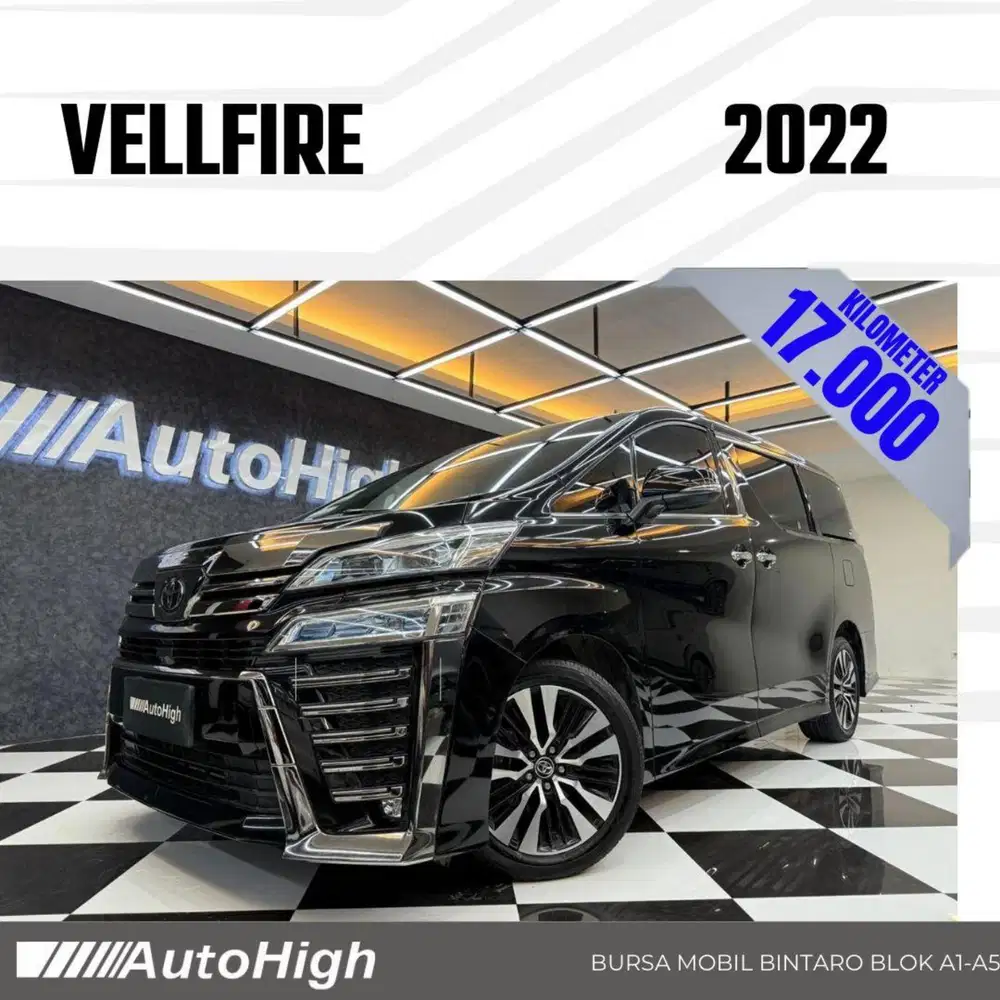 DP10% [Km17.000] Vellfire G 2022 Black Reg 2021 #AUTOHIGH