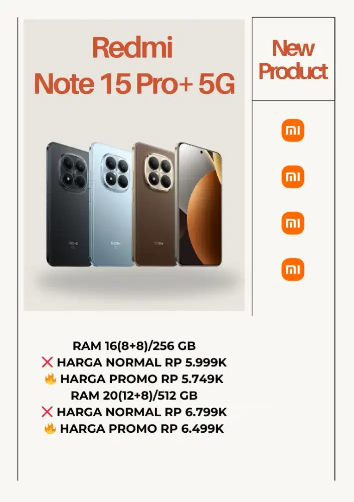 Promo Redmi Note 15 Pro+ 5G | New Segel Resmi