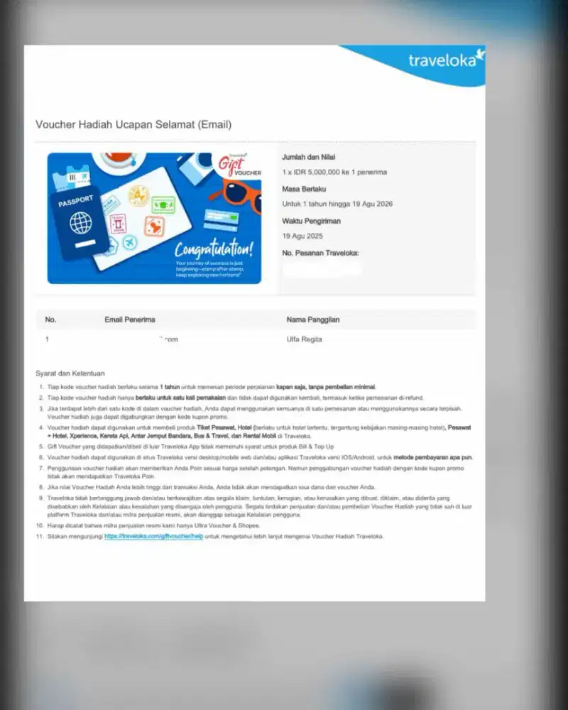 JUAL VOUCHER TRAVELOKA