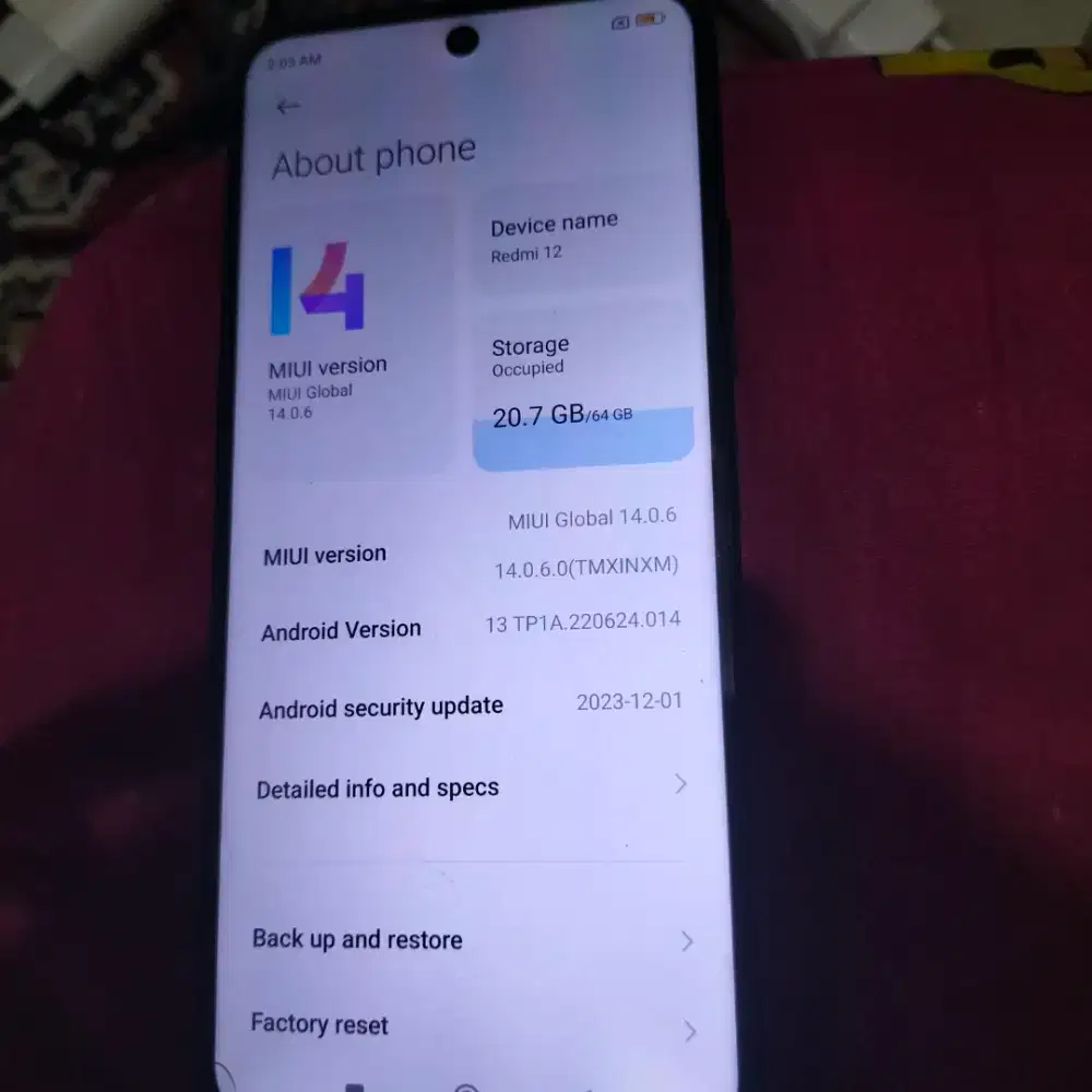 Xiaomi redmi 12 ram 4/64