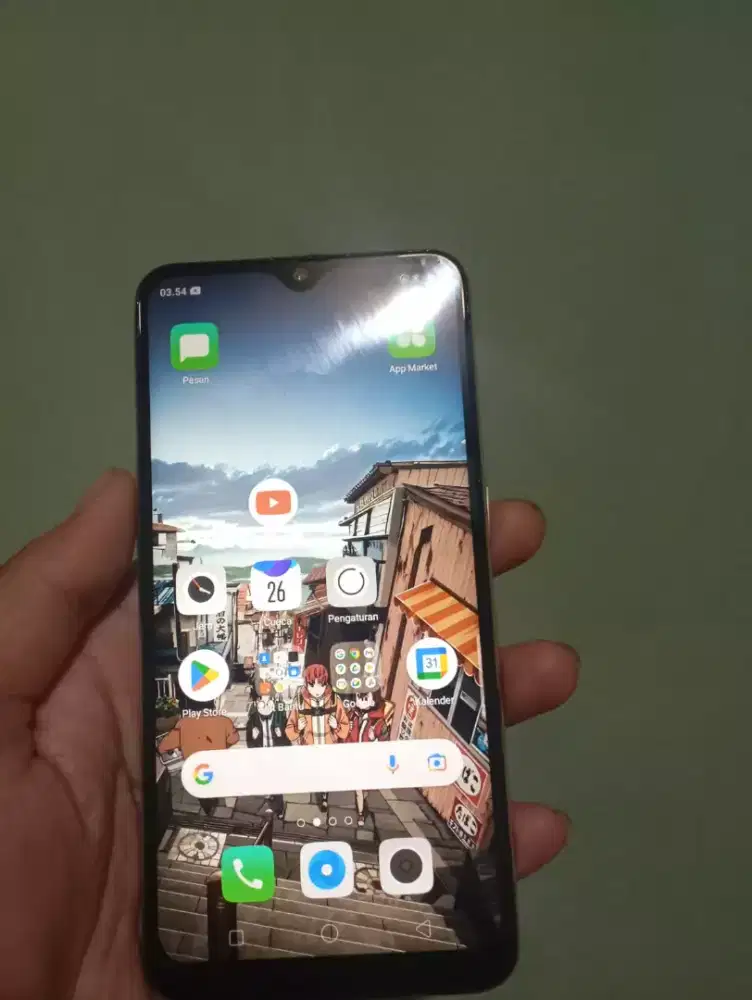 Jual oppo a7 4/64 hp batangan minus pemakaian