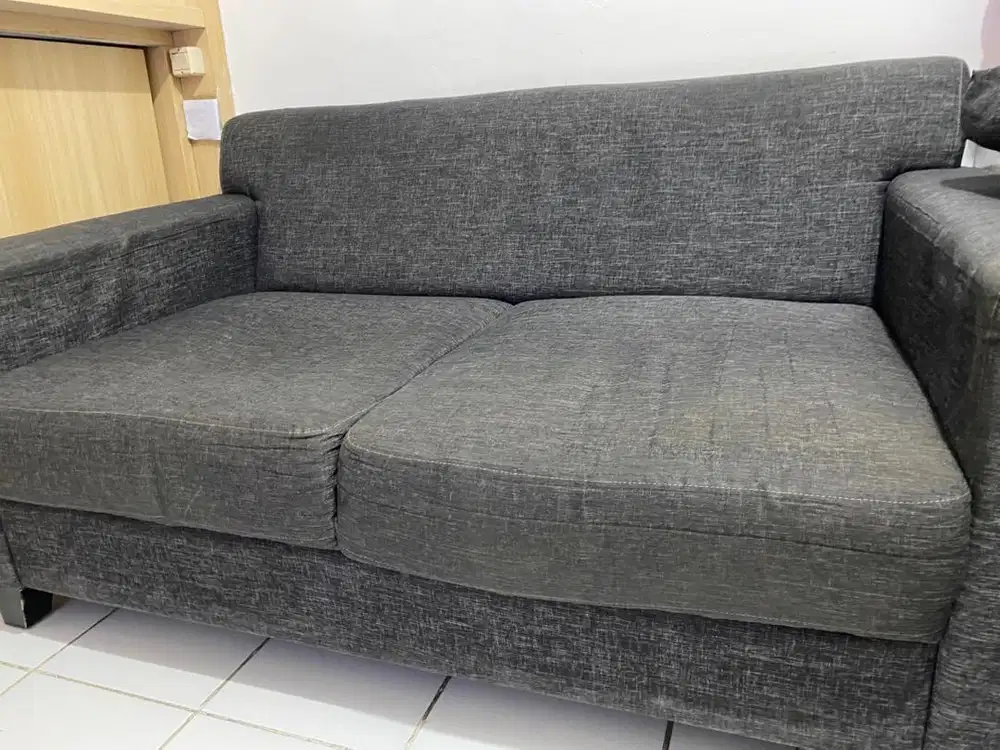 Sofa kain 2 seat bekas murah