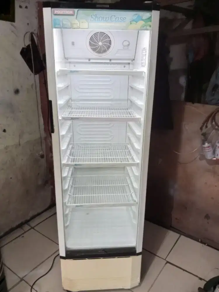 Jual bu showcase kulkas pendingin minuman ukuran tinggi merk POLYTRON
