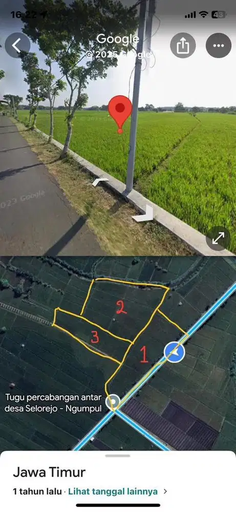 Nol Jalan Sawah 1 Hektar lebih