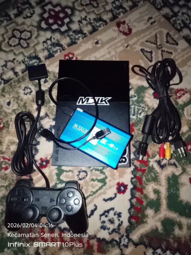Ps2 slim matrix HDD 80GB isi 27 game