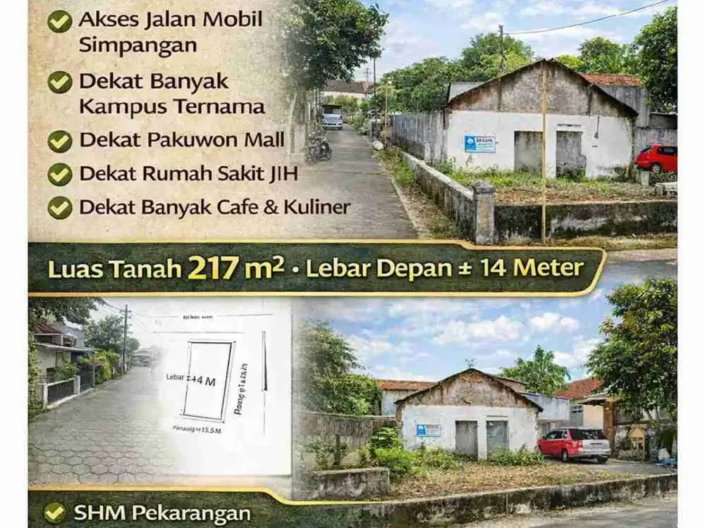Dijual Tanah SHM Seturan Depok Sleman Dekat Kampus & Mall