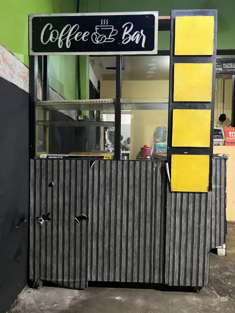Dijual cepat gerobak kayu x coffee shop