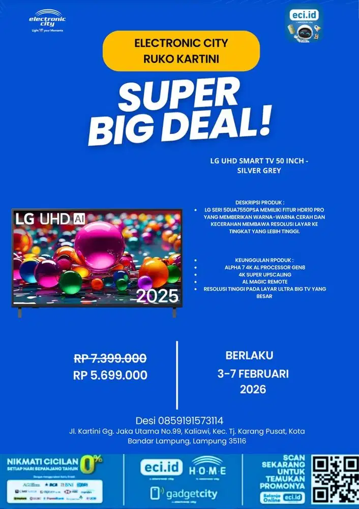 LG UHD SMART TV 50 INCH - SILVER GREY