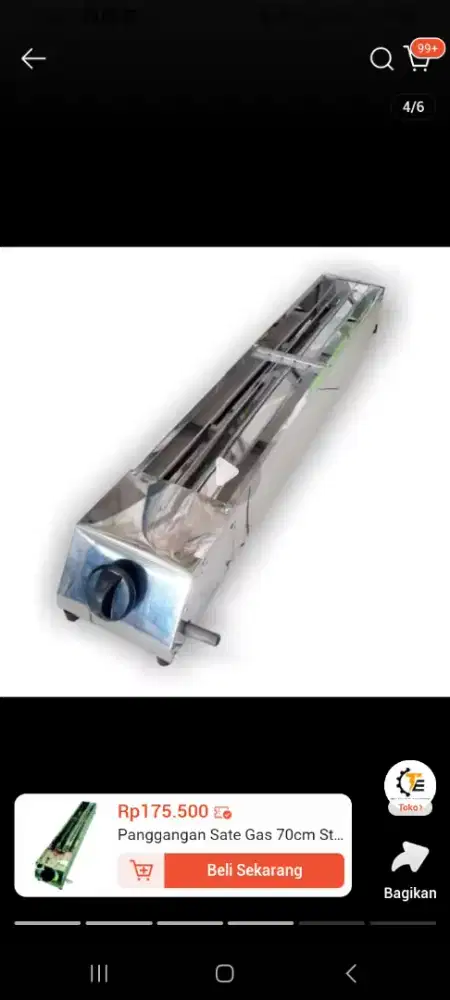 pemanggang gas bakaran sate sosis 70cm