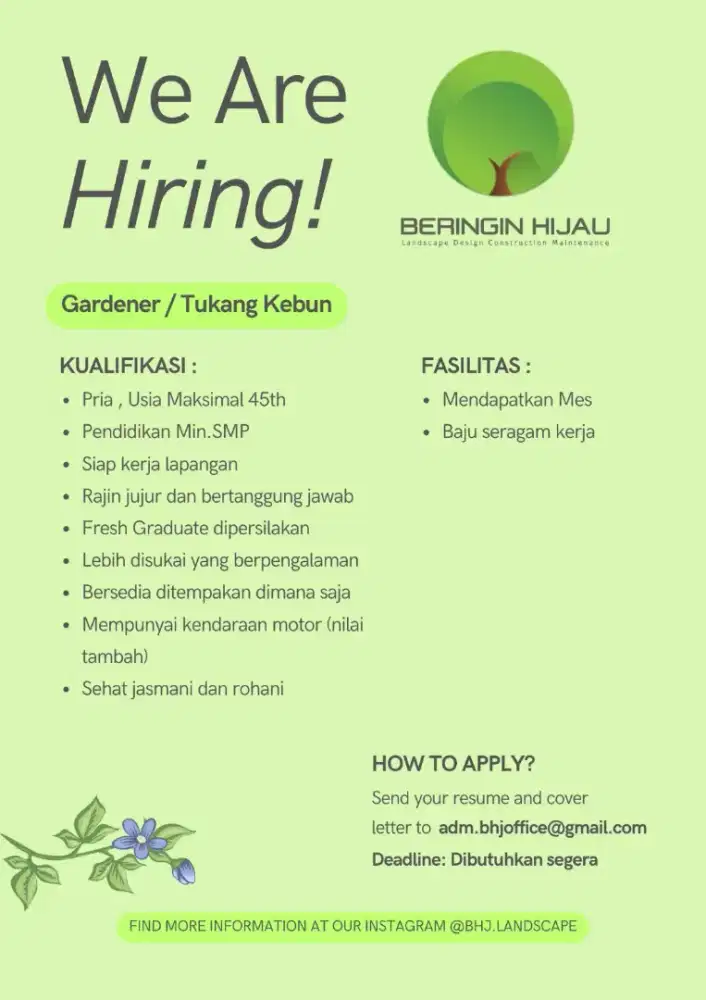 Tukang taman / gardener