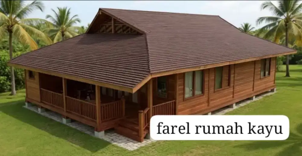 jual rumah kayu,rumah kebun minimalis