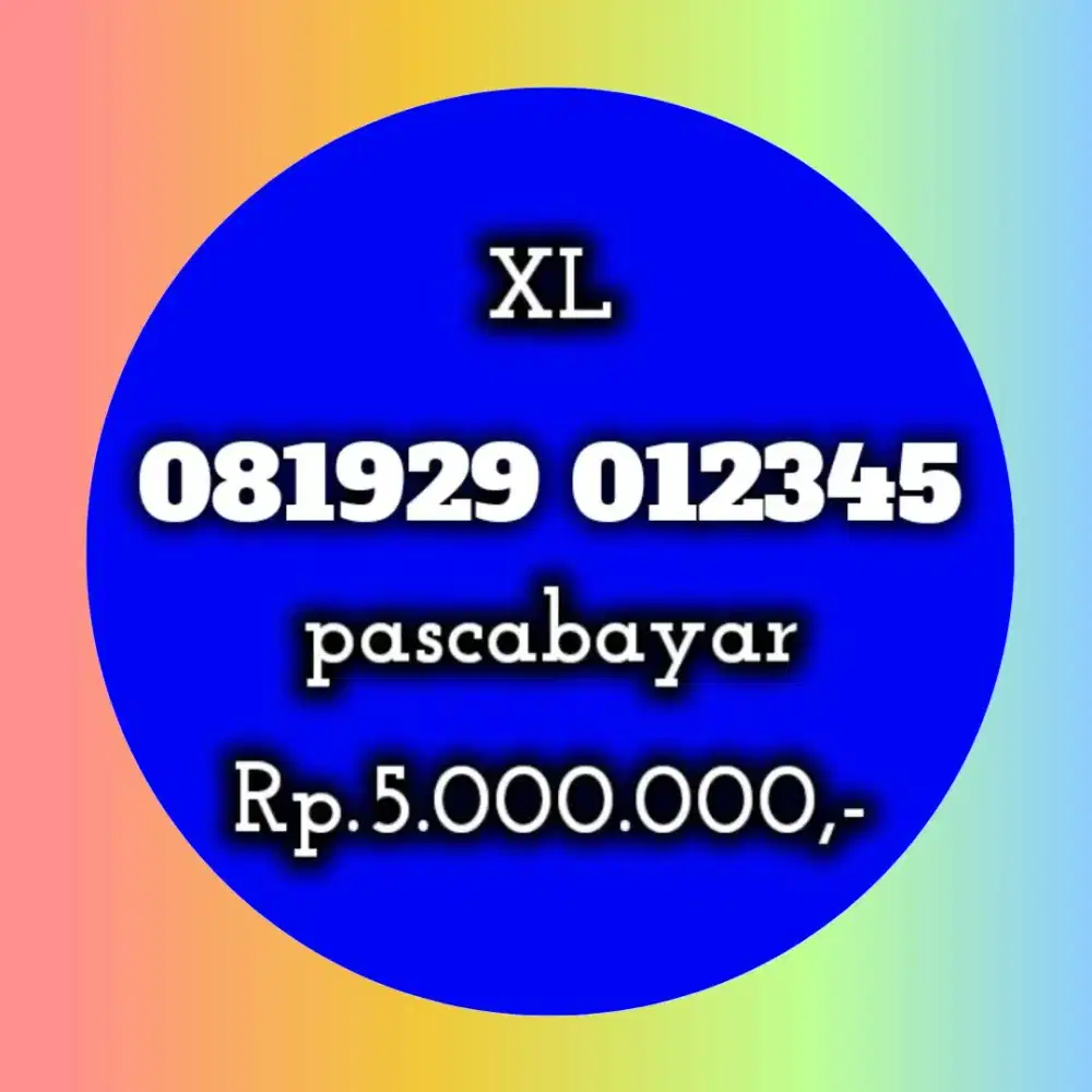 NOMOR CANTIK KOLEKSI XL 012345