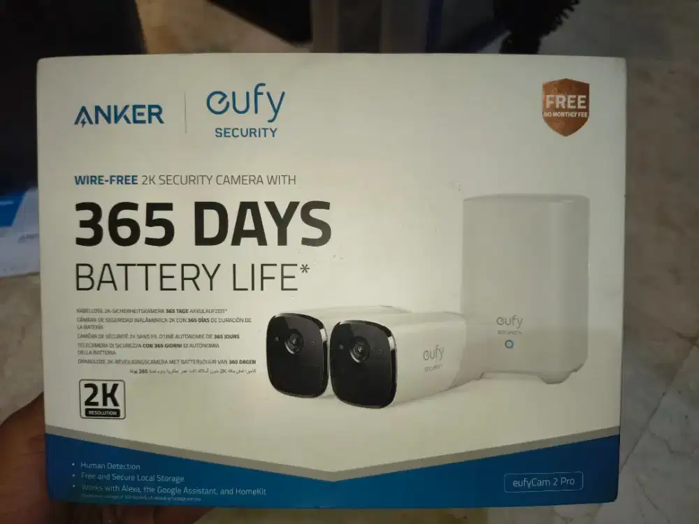 Kamera CCTV Eufycam 2 Pro - Like New - 2K 365 Days Battery Life