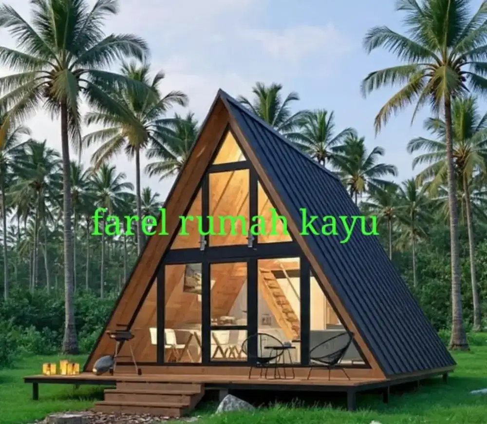 rumah kayu segitiga rumah kayu jati