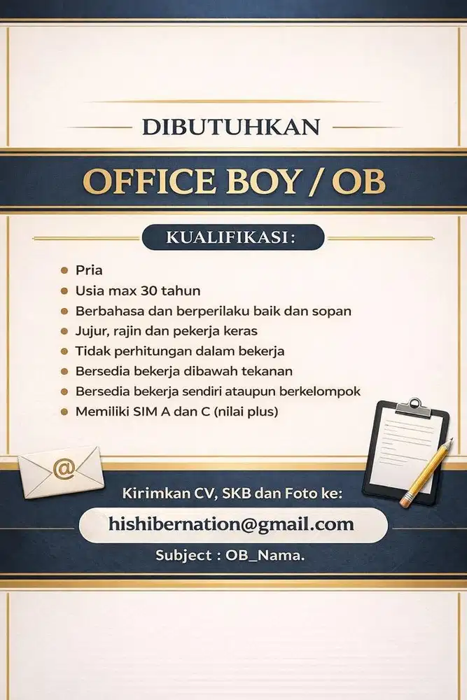 DICARI OFFICE BOY / OB