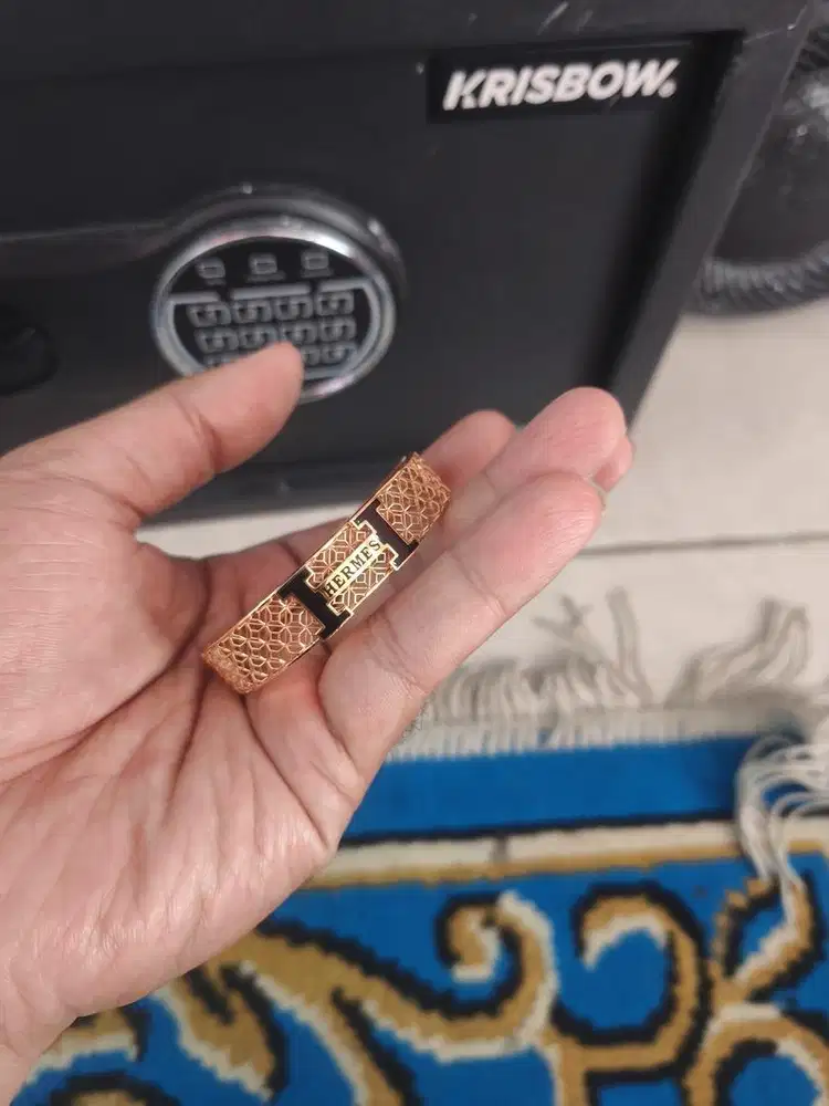 Gelang Emas Italy Hermes kadar 75%/ 17k