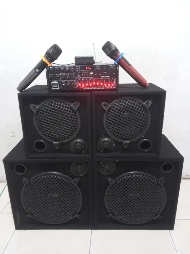 Paket lengkap sound karaoke 12 in+8 in