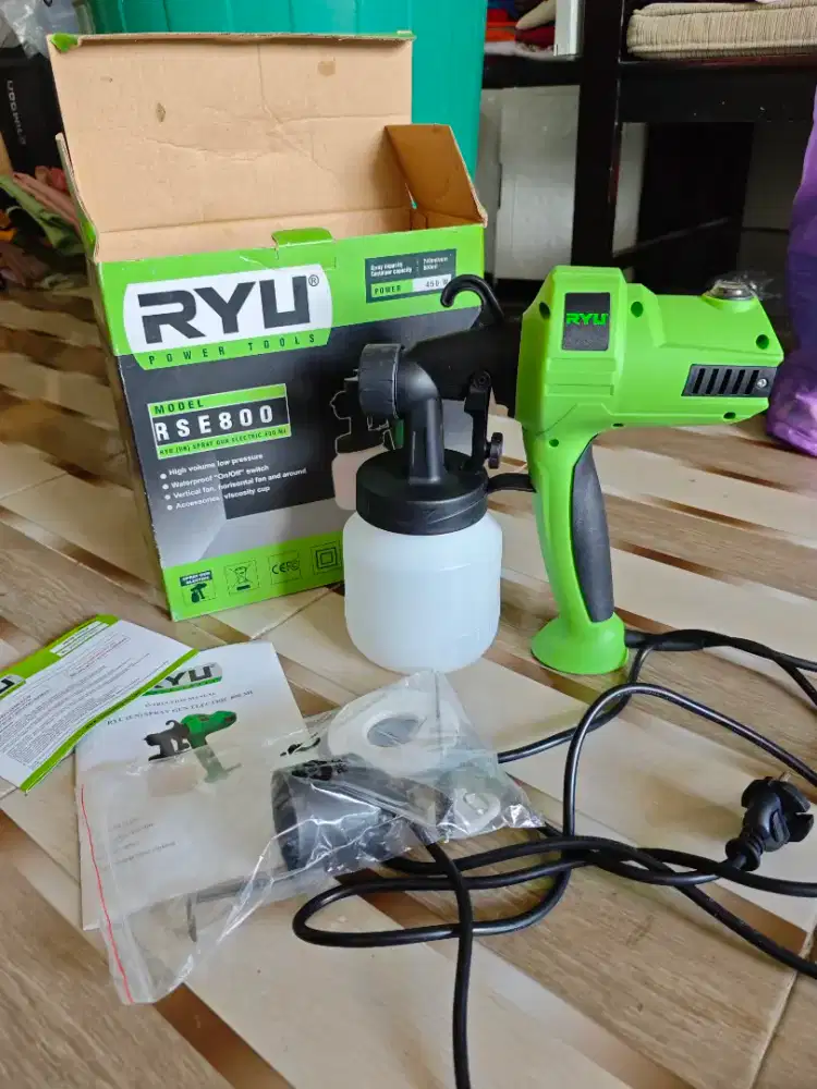 Spray Gun Electric - RYU RSE800 (LIKENEW) | Alat Semprot Cat Listrik
