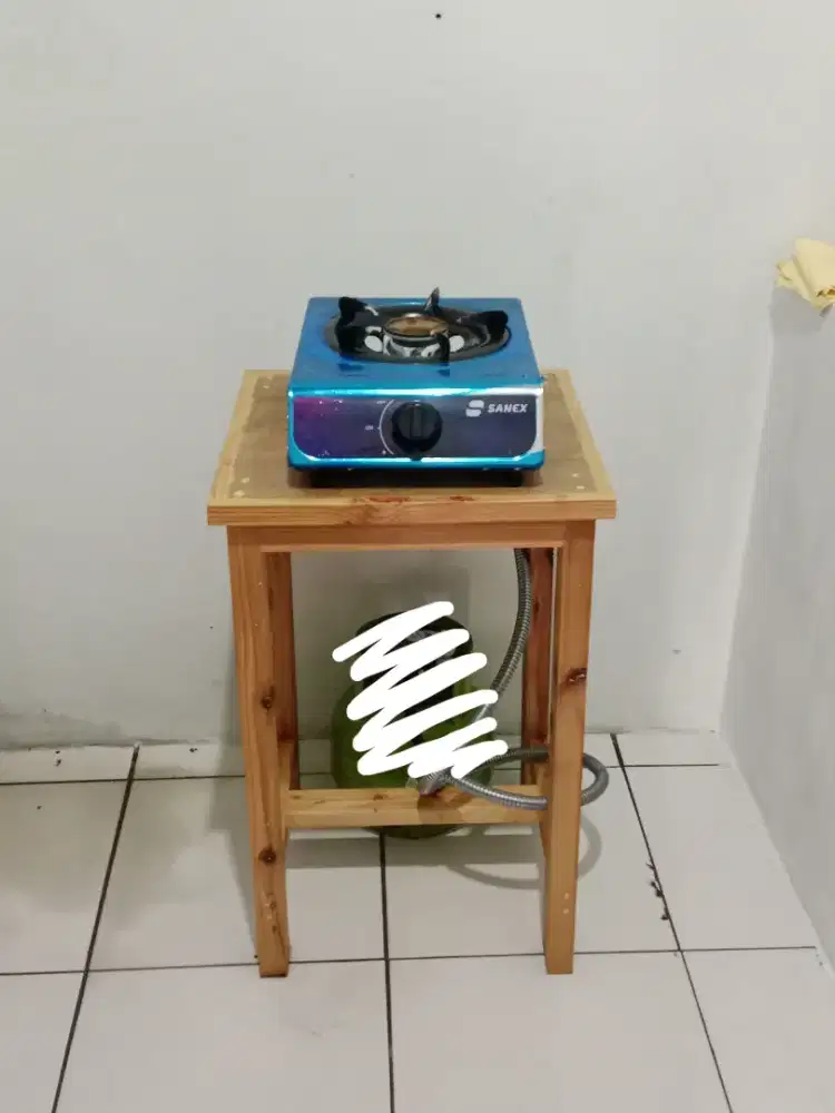 Meja + kompor 1 tungku