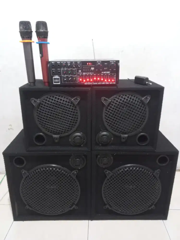 Paket lengkap sound karaoke 12 in+8 in