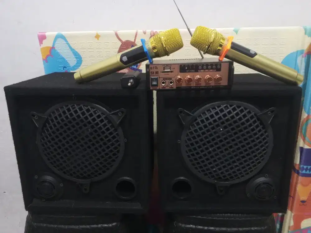 Paket lengkap sound system karaoke 8 in wireless