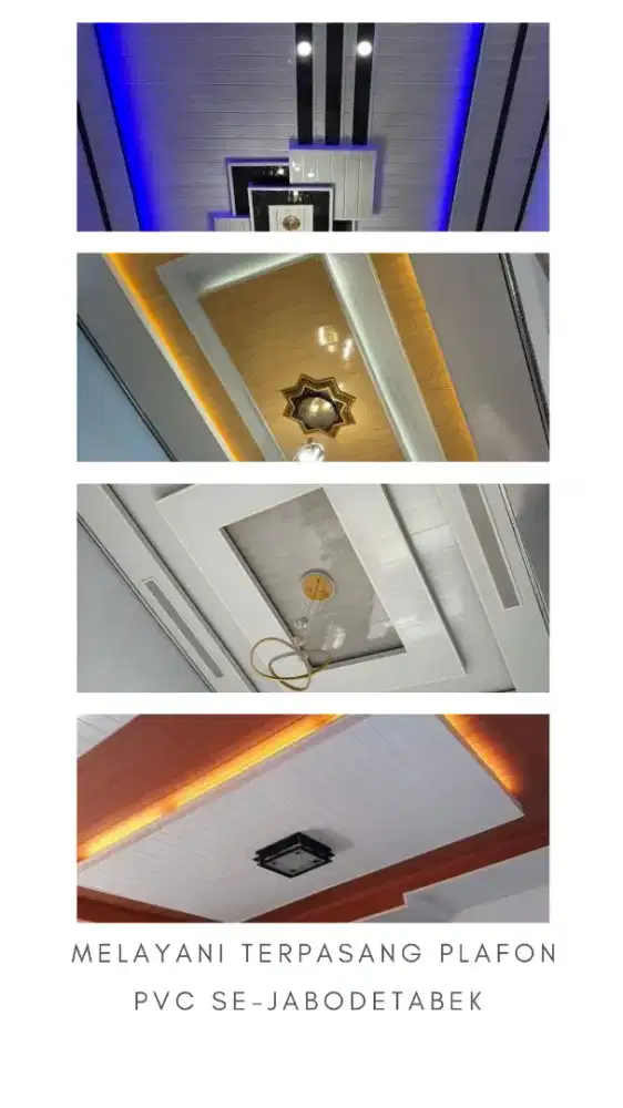 Menerima pemasangan plafon PVC,walpanel,marmer include bahan & jasa