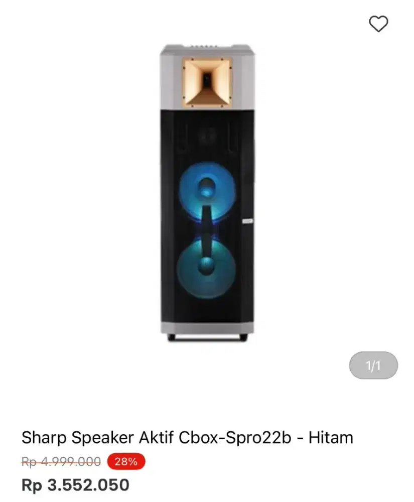 SHARP SPEAKER AKTIF CBOX-SPRO22B