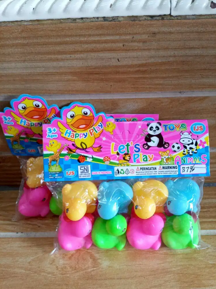 mainan anak bebek cit warna-warni isi 8