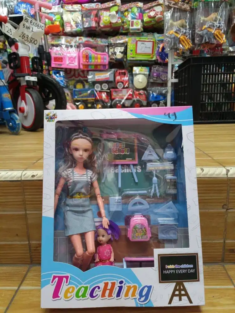 mainan anak set brbi teaching