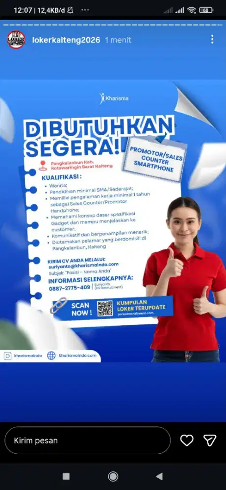 Promotor Smartphone, Pangkalanbun Kalteng