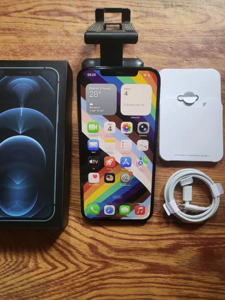 Iphone 12 pro max 128gb blue inter fullset mulus all operator no minus