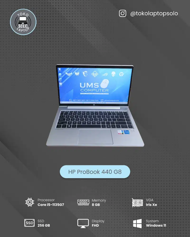 HP PROBOOK 840 G8 INTEL CORE i5-1145G7 RAM 8GB SSD 256GB NORMAL