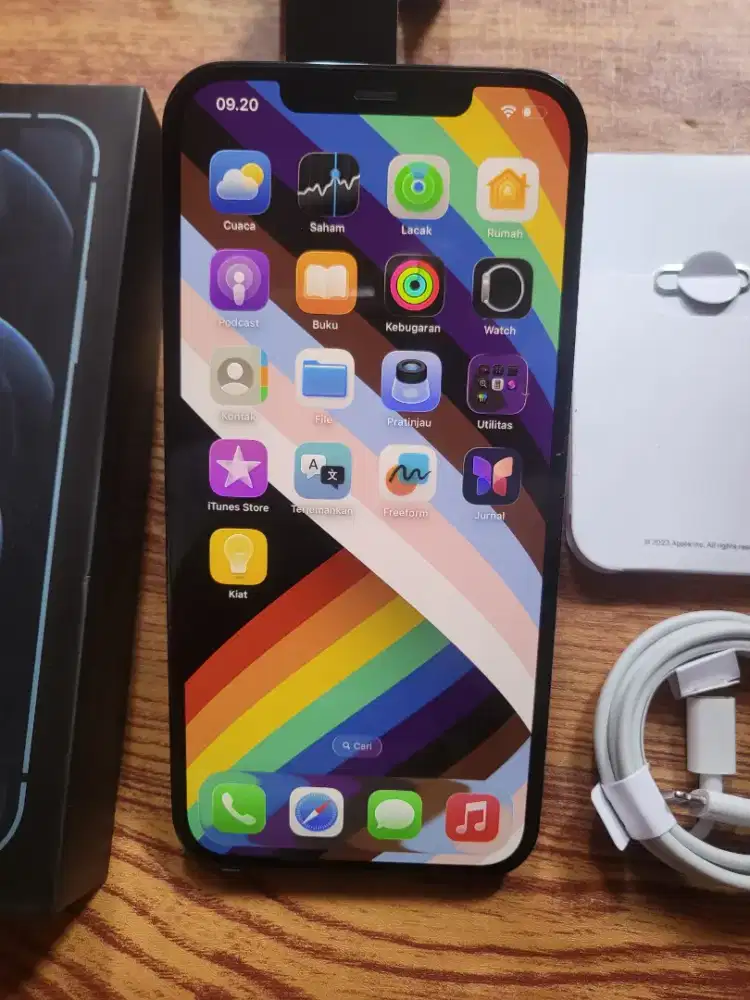 Iphone 12 pro max 128gb blue inter fullset mulus all operator no minus