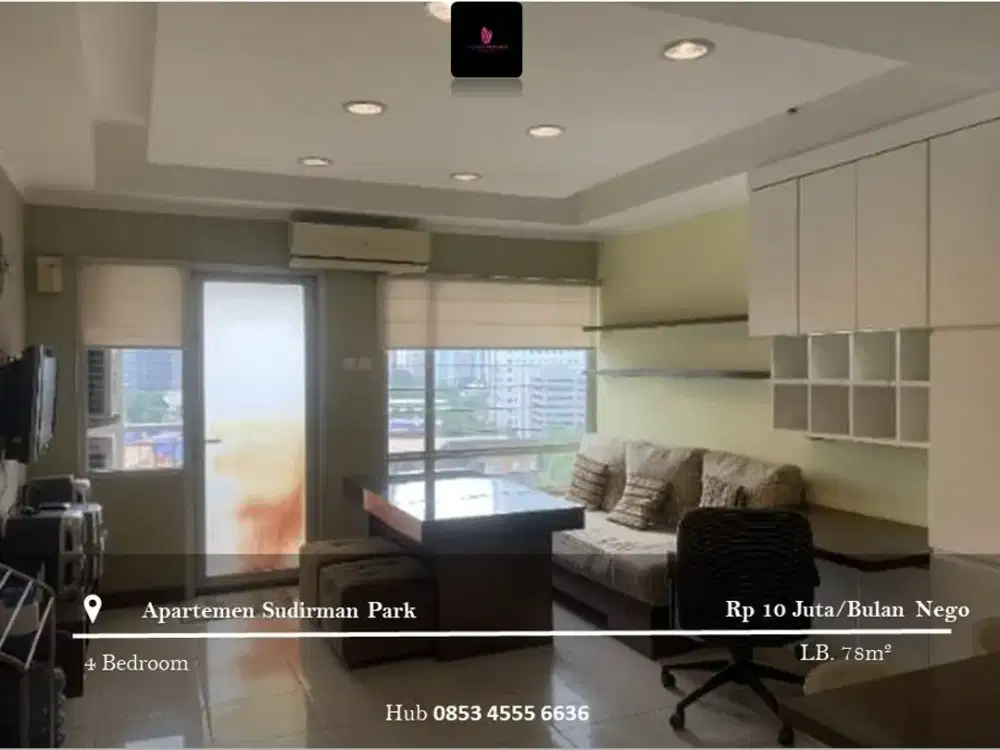 Disewakan Apartement Sudirman Park Low Floor 3BR Full Furnished